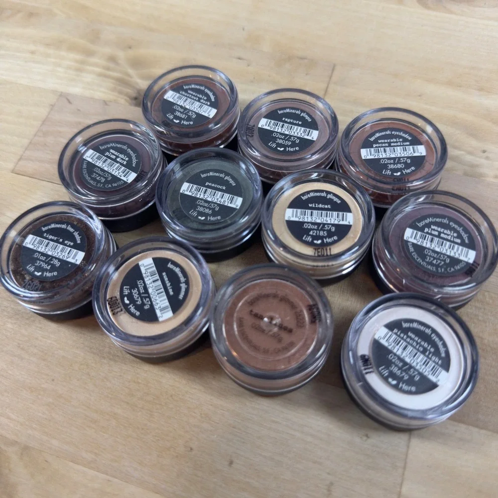 bareMinerals Loose Mineral Eyeshadow Glimmer Glimpse Lot of 11 New Sealed